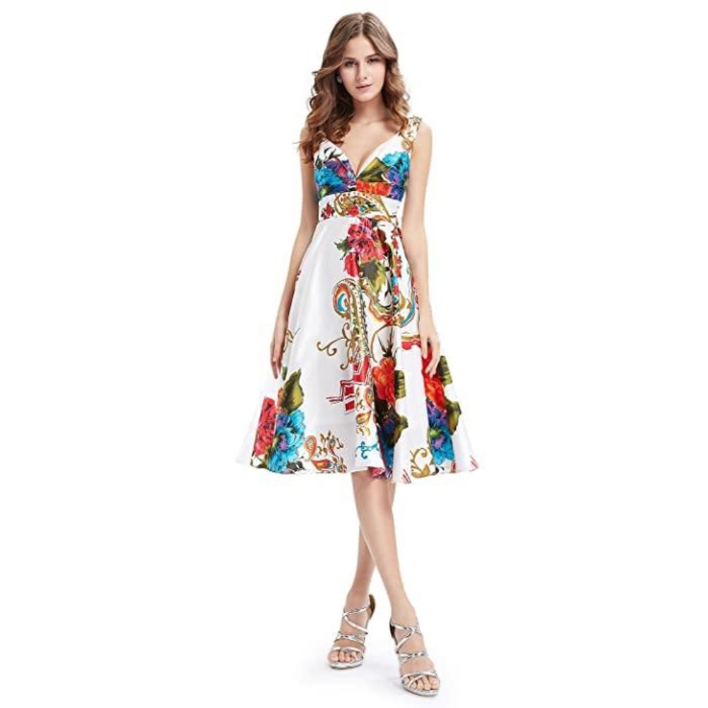 Ever Pretty Floral V-Neck Dress NWT